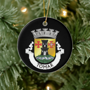 Coat of Arms of Tomar, PORTUGAL Ceramic Ornament