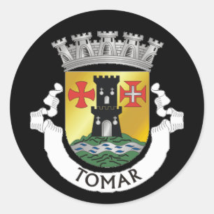 Coat of Arms of Tomar, PORTUGAL Classic Round Sticker