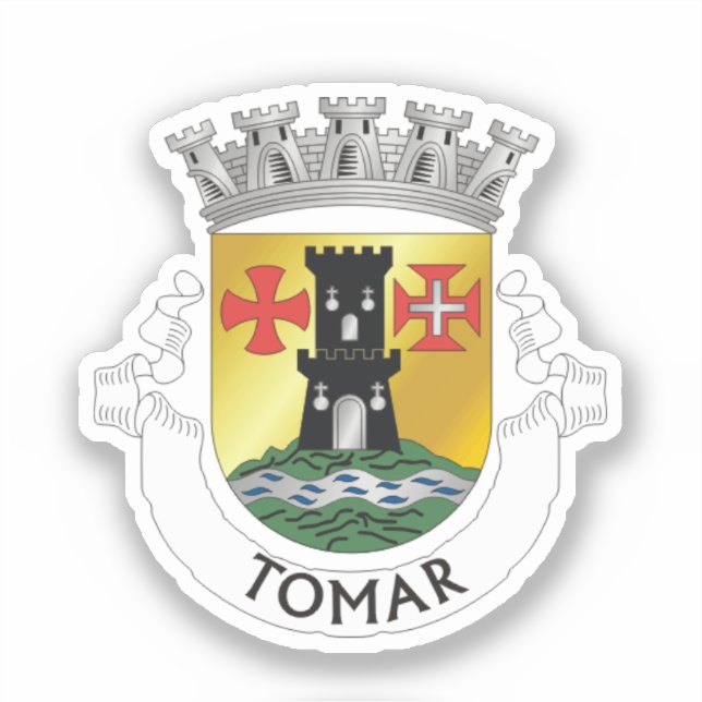 Coat of Arms of Tomar, PORTUGAL Sticker (Front)