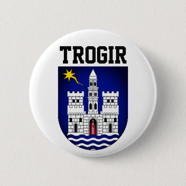 Coat of Arms of Trogir, Croatia Button (Front)