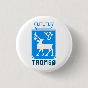Coat of arms of Tromsø, NORWAY Button