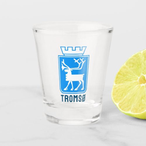 Coat of arms of Troms NORWAY Shot Glass