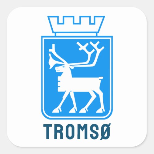 Coat of arms of Troms NORWAY Square Sticker