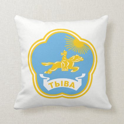 Coat of arms of Tuva Throw Pillow