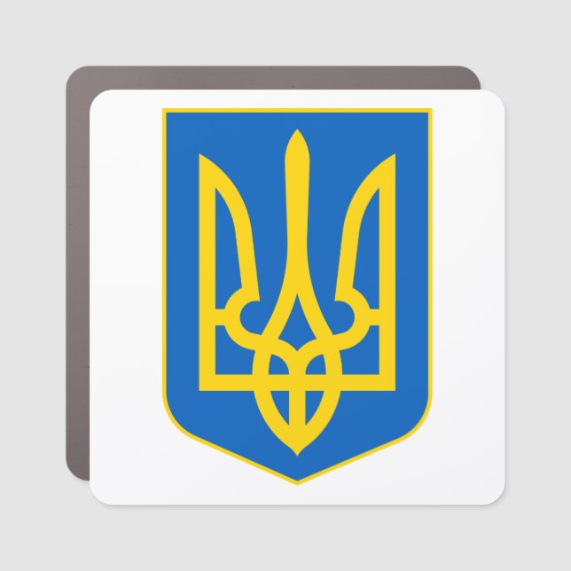 Coat of Arms of Ukraine Герб України  Car Magnet (Front)