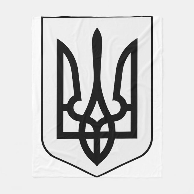 Coat of arms of Ukraine Fleece Blanket (Front)