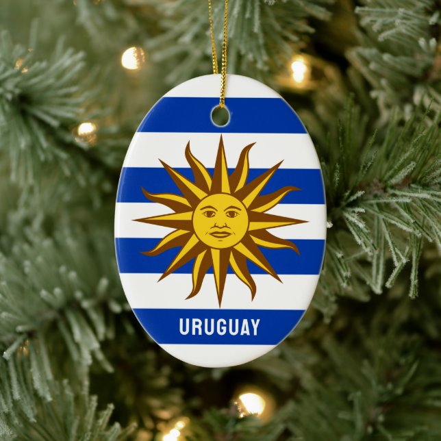 Coat of Arms of Uruguay Ceramic Ornament (Tree)