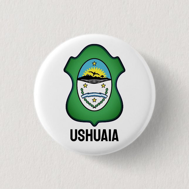 Coat of arms of Ushuaia - Argentina Button (Front)