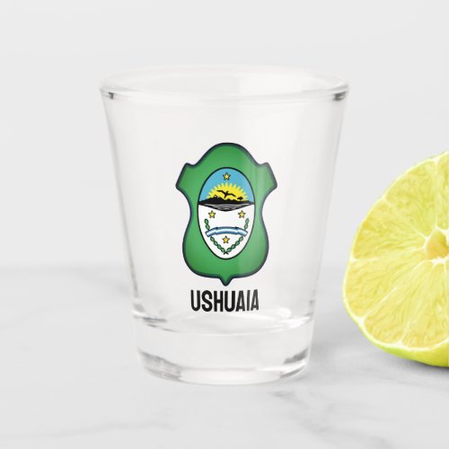 Coat of arms of Ushuaia _ Argentina Shot Glass