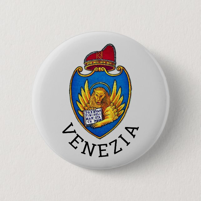 Coat of Arms of Venice, Italy Button (Front)
