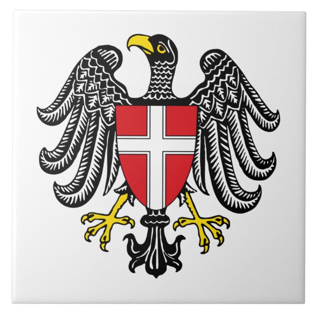 Coat of Arms of Vienna (Austria) Ceramic Tile (Front)
