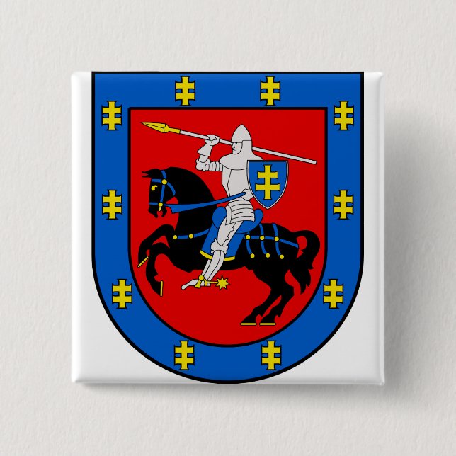 Coat of Arms of Vilnius County Button (Front)