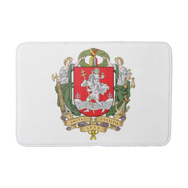 Coat of arms of Vilnius, Lithuania Bathroom Mat (Front)