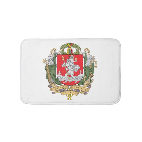 Coat of arms of Vilnius Lithuania Bathroom Mat