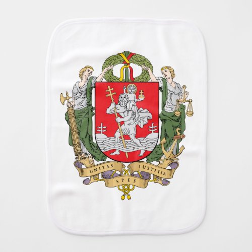 Coat of arms of Vilnius Lithuania Burp Cloth