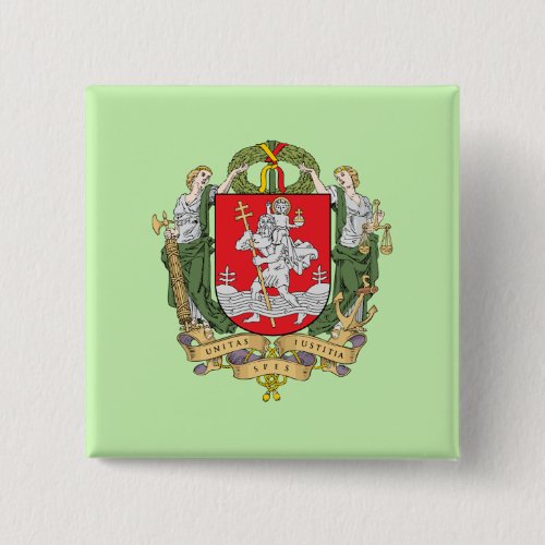 Coat of arms of Vilnius Lithuania Button