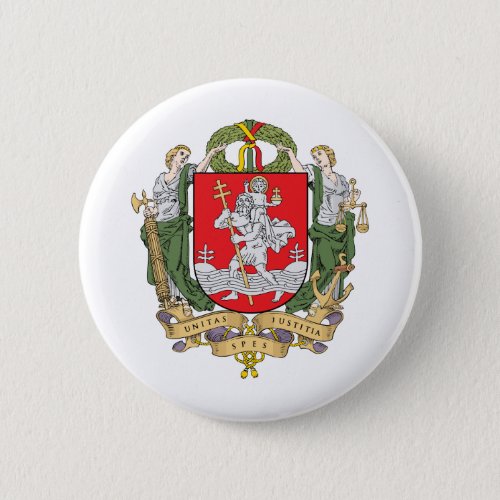 Coat of arms of Vilnius Lithuania Button