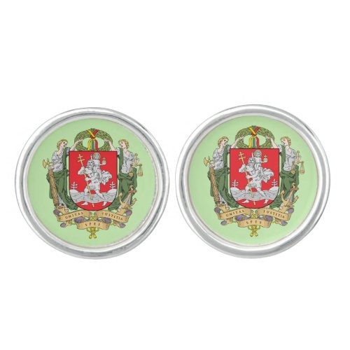 Coat of arms of Vilnius Lithuania Cufflinks