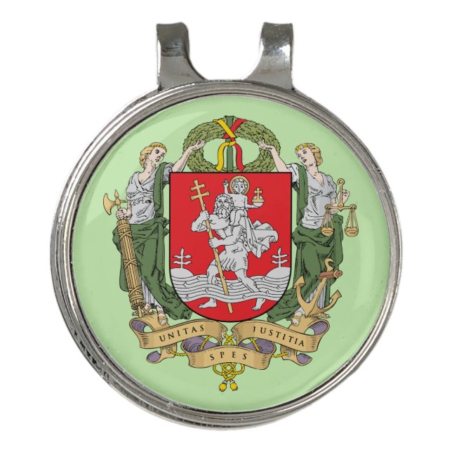 Coat of arms of Vilnius, Lithuania Golf Hat Clip (Front)