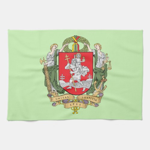Coat of arms of Vilnius Lithuania Kitchen Towel