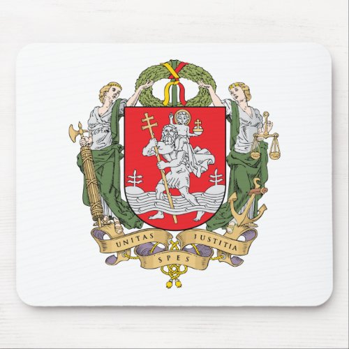 Coat of arms of Vilnius Lithuania Mouse Pad