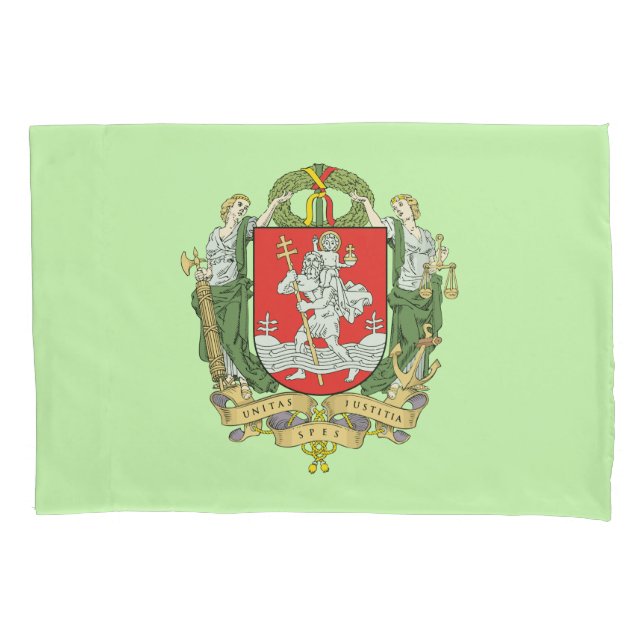 Coat of arms of Vilnius, Lithuania Pillowcase (Front)