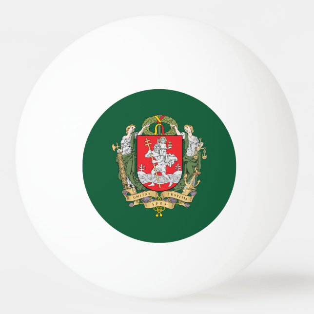 Coat of arms of Vilnius, Lithuania Ping Pong Ball (Front)