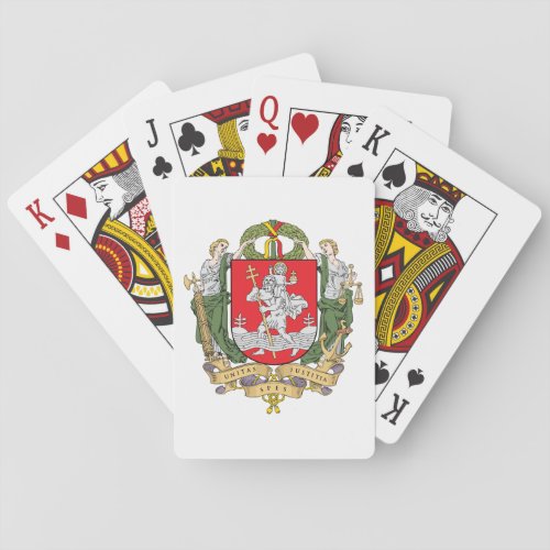 Coat of arms of Vilnius Lithuania Playing Cards