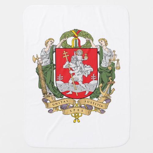 Coat of arms of Vilnius Lithuania Receiving Blank Baby Blanket