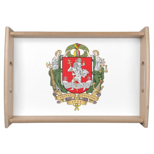 Coat of arms of Vilnius Lithuania Serving Tray