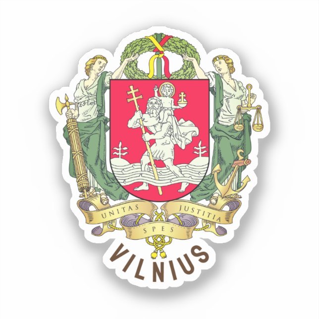 Coat of Arms of Vilnius - LITHUANIA Sticker (Front)
