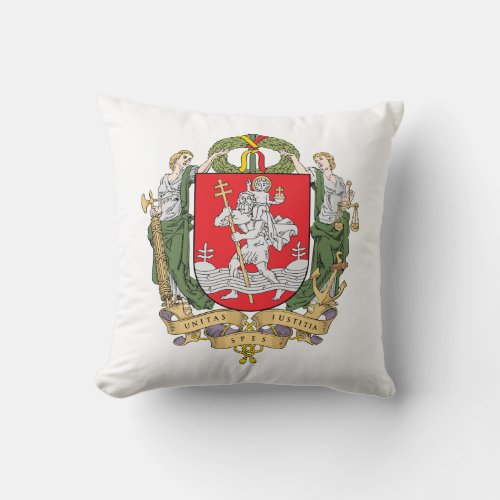 Coat of arms of Vilnius Lithuania Throw Pillow