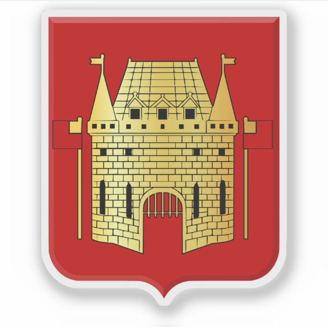 Coat of arms of Vilvoorde, Belgium Sticker (Front)
