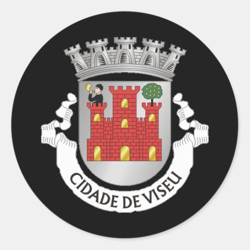 Coat of Arms of Viseu PORTUGAL Classic Round Stic Classic Round Sticker