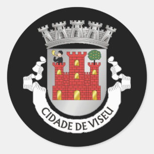 Coat of Arms of Viseu, PORTUGAL Classic Round Stic Classic Round Sticker