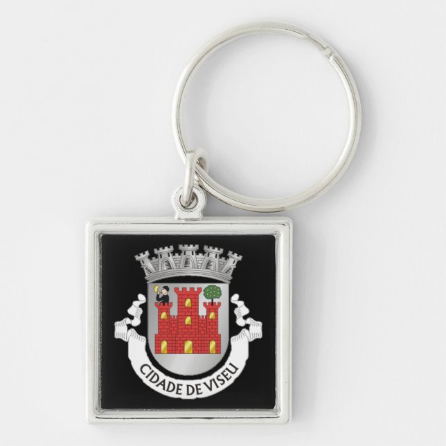 Coat of Arms of Viseu, PORTUGAL Classic Round Stic Keychain (Front)