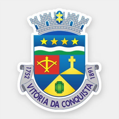 Coat of Arms of Vitria da Conquista BRAZIL Clas Sticker