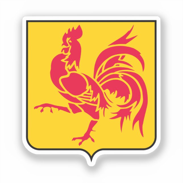 Coat of Arms of Wallonia Sticker (Front)