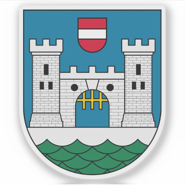 Coat of arms of Wels, Austria Sticker (Front)