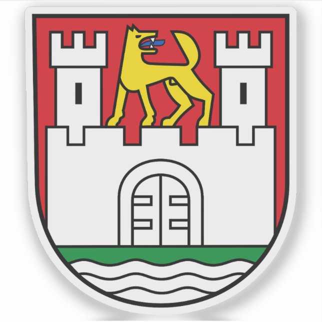 Coat of arms of Wolfsburg, Germany Sticker (Front)