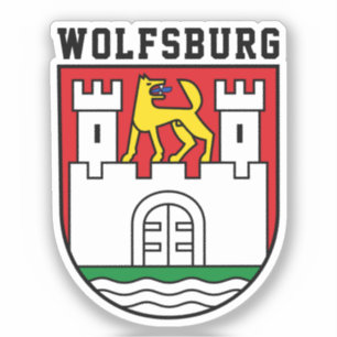 coat of arms of Wolfsburg, Germany Sticker