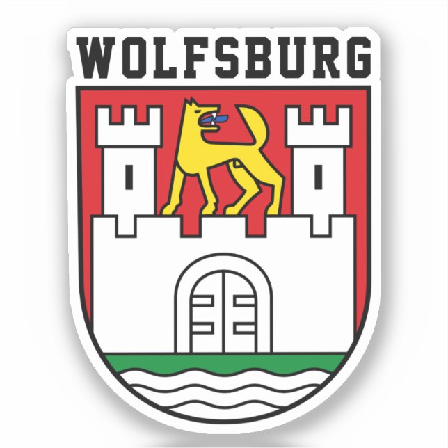 coat of arms of Wolfsburg, Germany Sticker (Front)