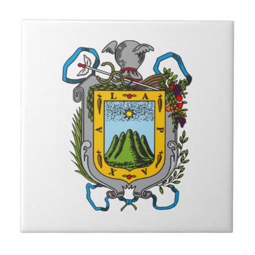 Coat of Arms of Xalapa Mexico Ceramic Tile