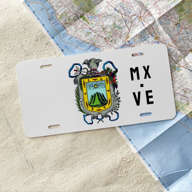 Coat of Arms of Xalapa, Mexico License Plate (In Situ)