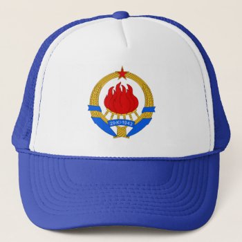 Coat Of Arms Of Yugoslavia (1945-1992) Trucker Hat by abbeyz71 at Zazzle