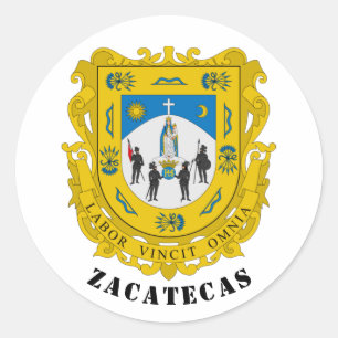 Coat of Arms of Zacatecas, Mexico Classic Round Sticker