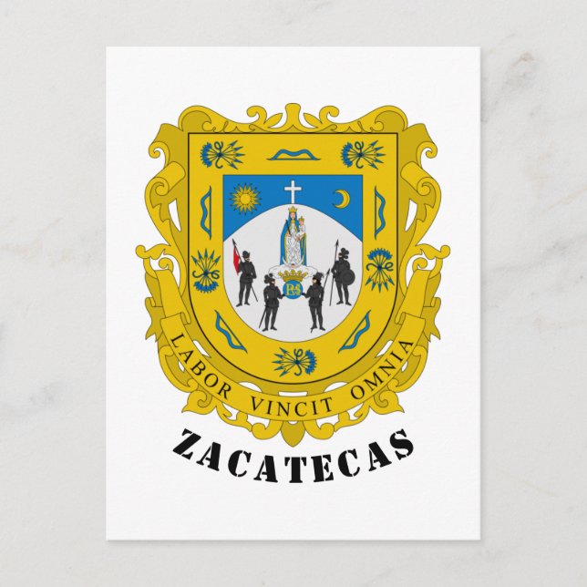 Coat of Arms of Zacatecas, Mexico Postcard (Front)