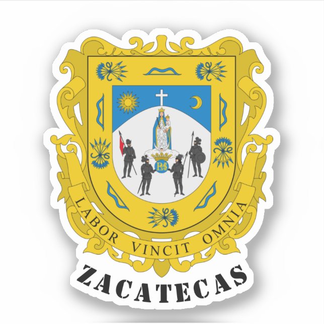 Coat of Arms of Zacatecas, Mexico Sticker (Front)
