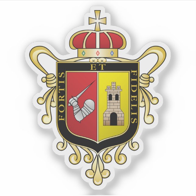 Coat of arms of Zamora de Hidalgo,Michoacán,Mexico Sticker (Front)