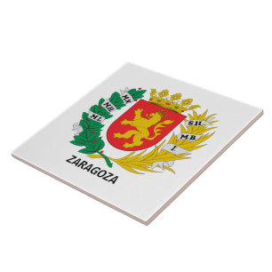 Coat of Arms of Zaragoza, SPAIN Ceramic Tile